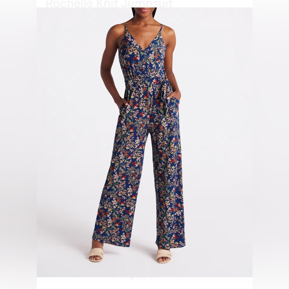 Kaileigh Navy Floral Jumpsuit